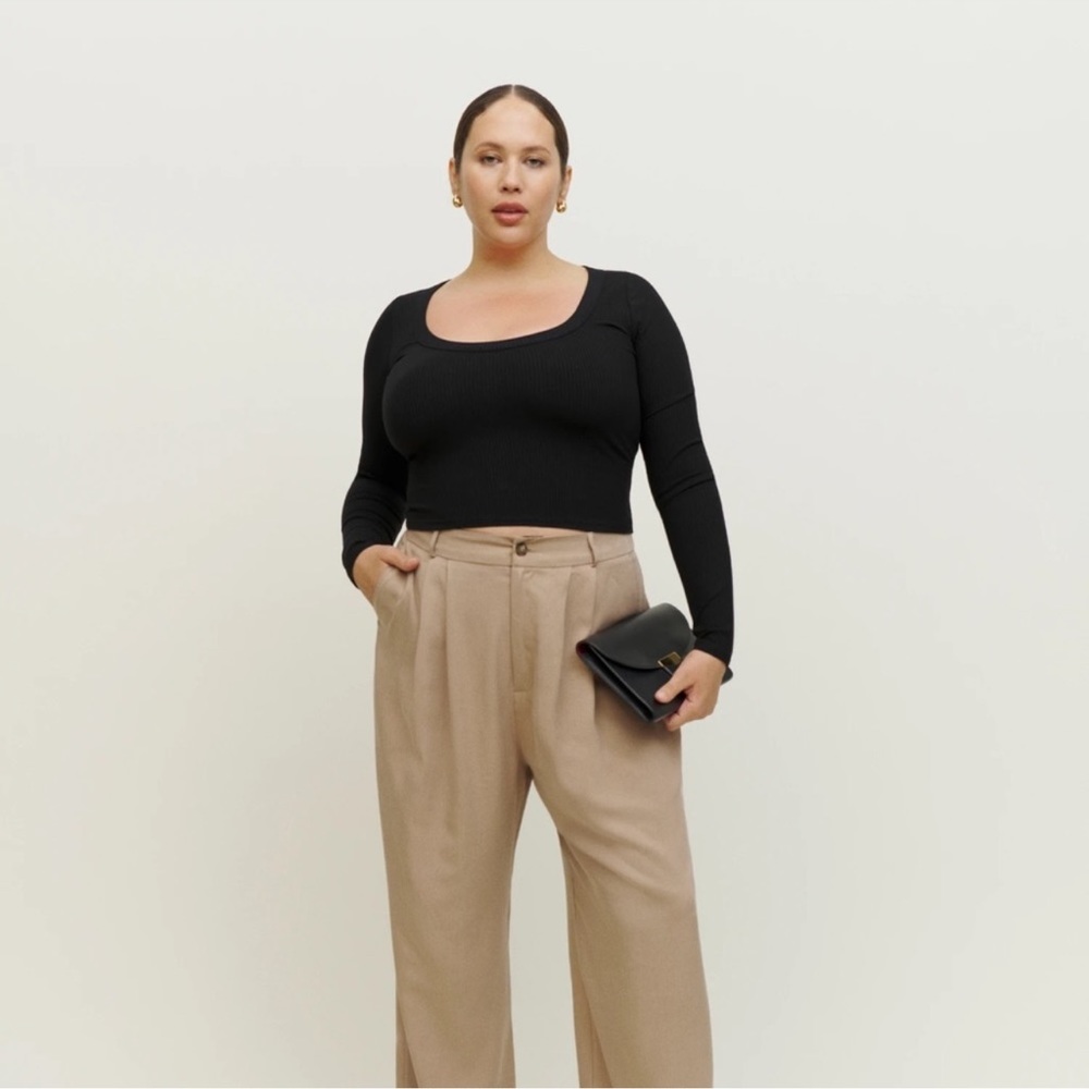 Reformation Paige Top - Black medium